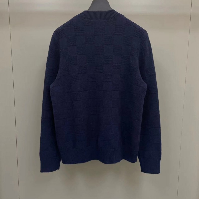 L0*is V*t0n Beaded Checkerboard Crew Neck Sweater