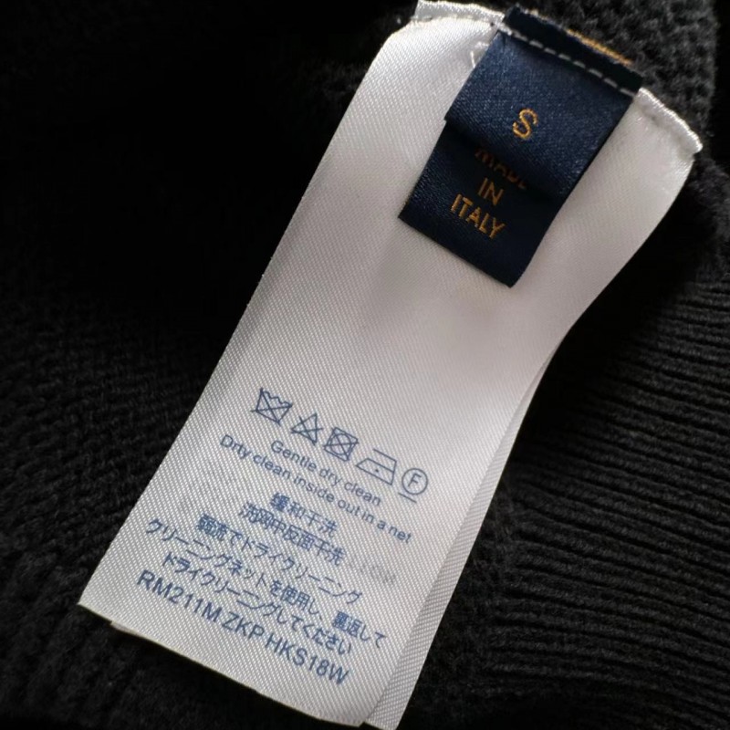 L0*is V*t0n Beaded Checkerboard Crew Neck Sweater