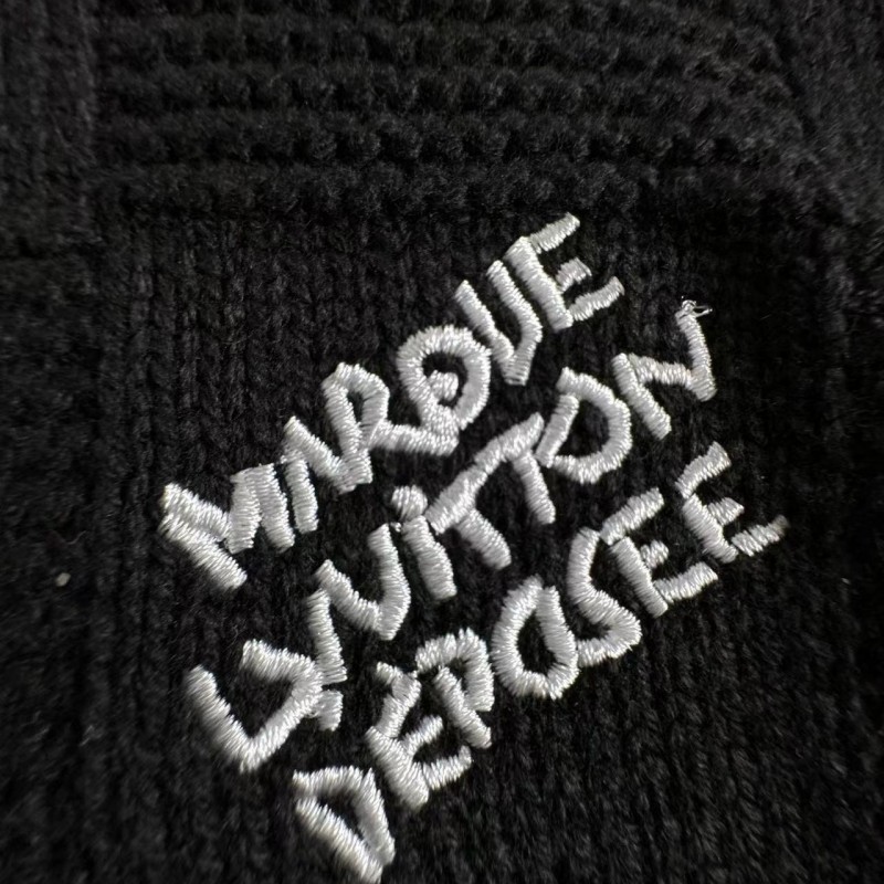 L0*is V*t0n Beaded Checkerboard Crew Neck Sweater