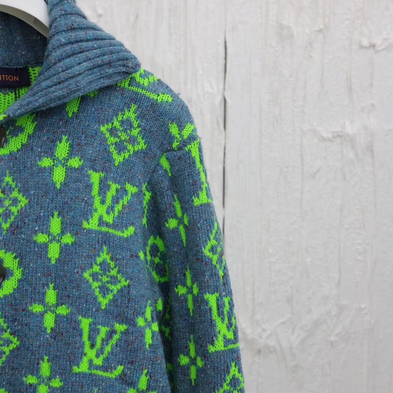 L0*is V*t0n 24 new colorful yarn full print hooded cardigan