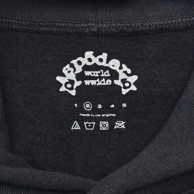 Sp5der black v2 hoodie