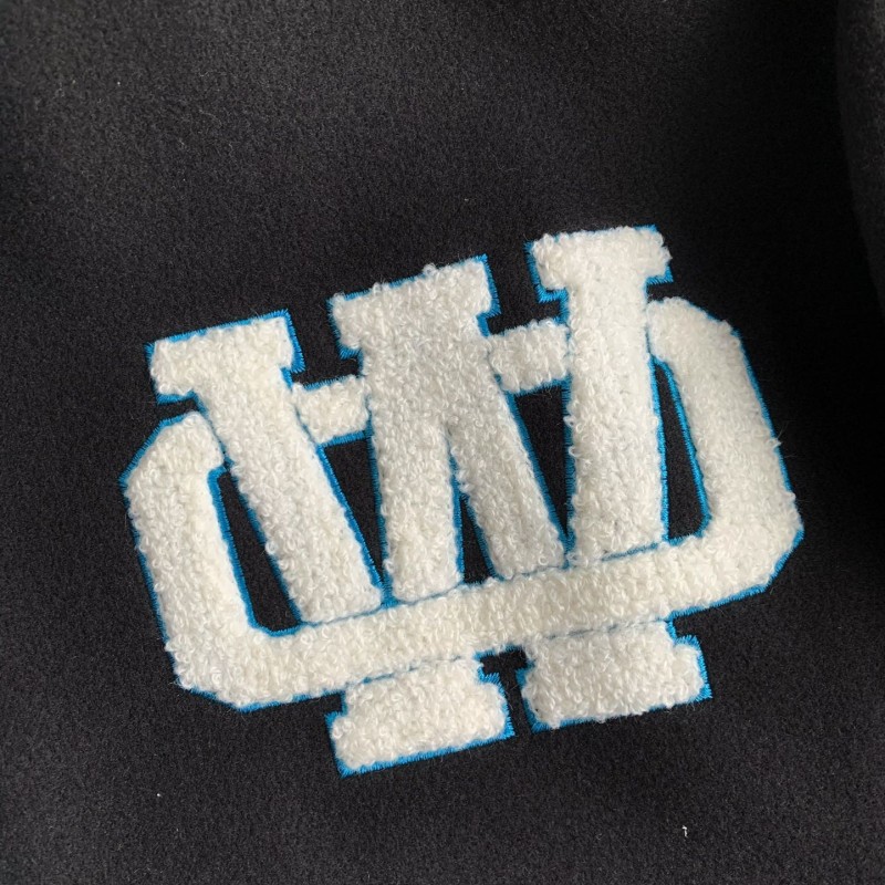 OFF-WHITE xAc Milan FW22 Collaborative Colorblock Baseball Jacket