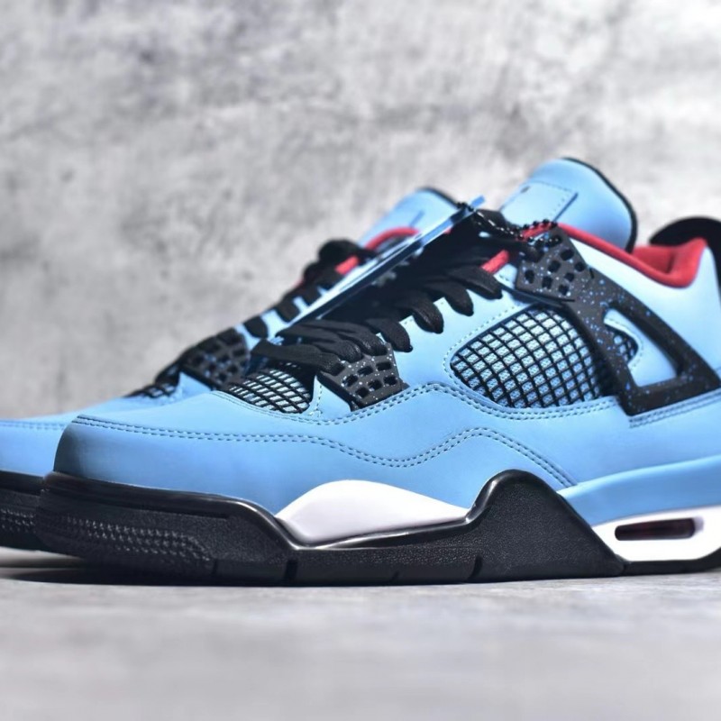 Jordan Air Jordan 4 retro collaboration ice blue wear-resistant non-slip mid-top