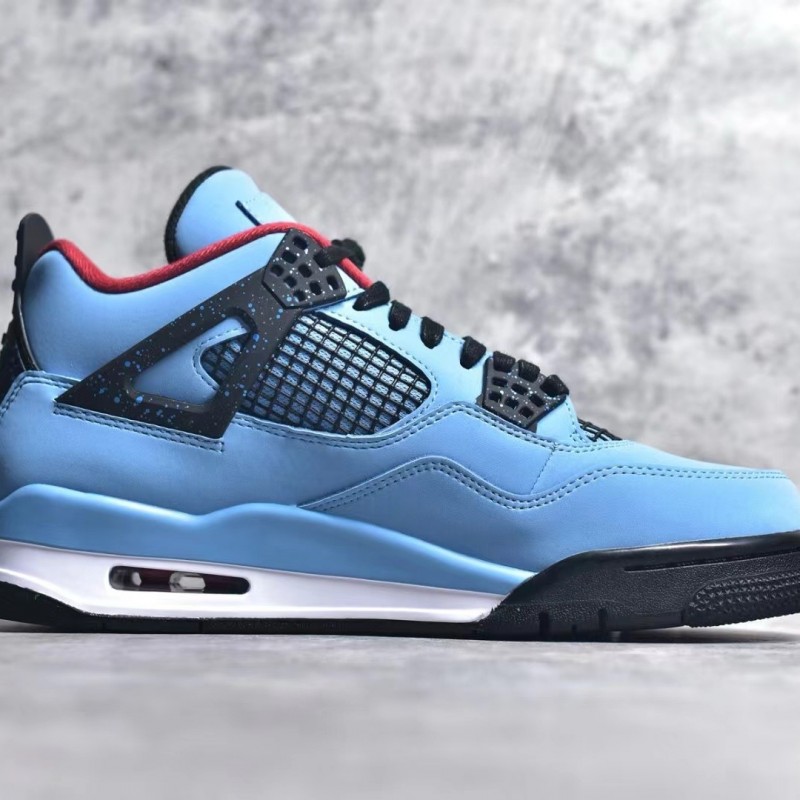 Jordan Air Jordan 4 retro collaboration ice blue wear-resistant non-slip mid-top