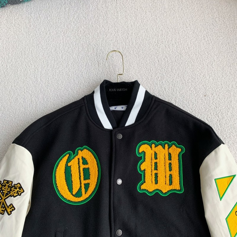 OFF-WHITE FW22 Logo embroidered single-breasted Baseball uniform