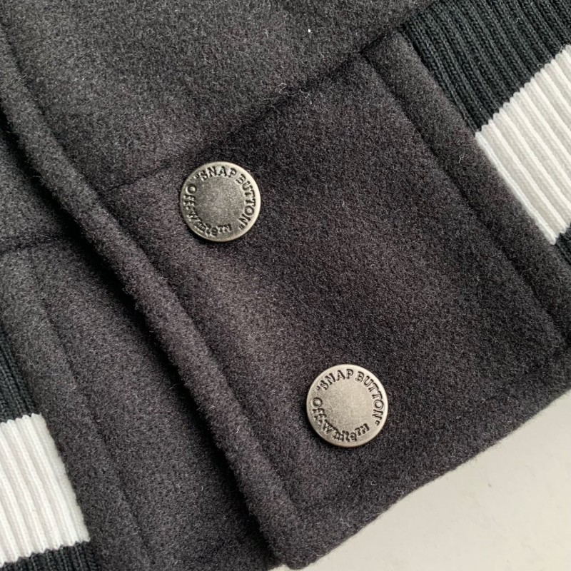 OFF-WHITE FW22 Logo embroidered single-breasted Baseball uniform