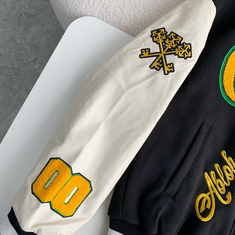 OFF-WHITE FW22 Logo embroidered single-breasted Baseball uniform