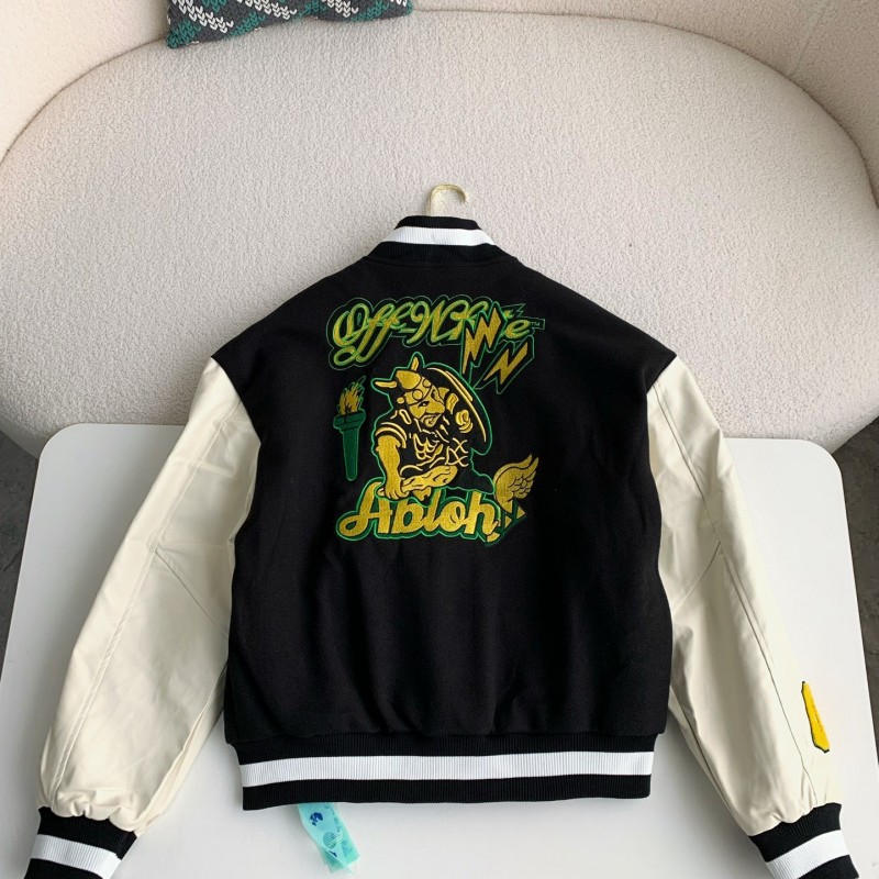 OFF-WHITE FW22 Logo embroidered single-breasted Baseball uniform