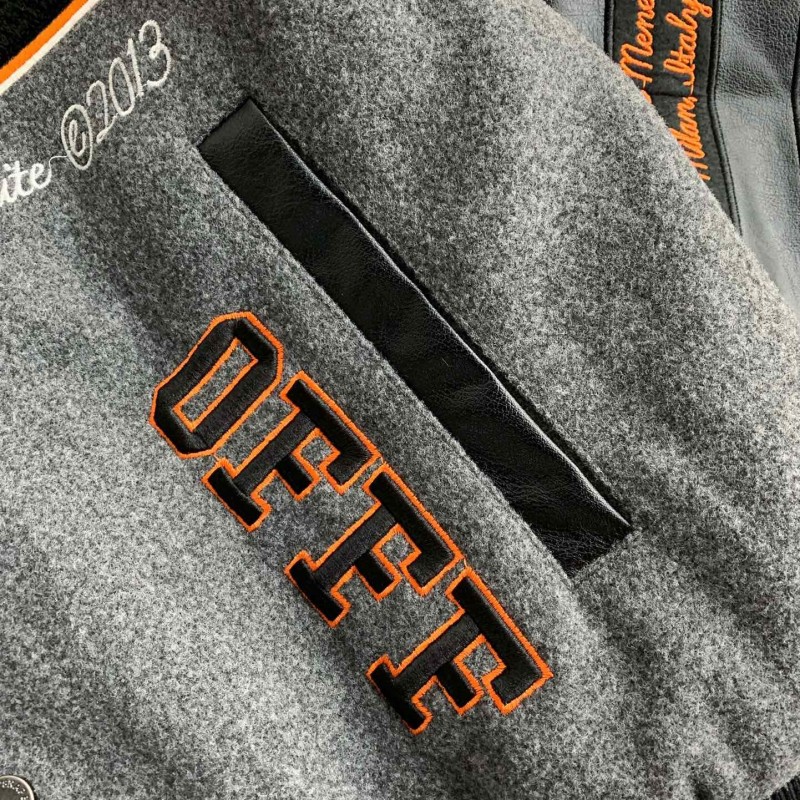 OFF-WHITE FW21 Alphabet pattern Baseball uniform