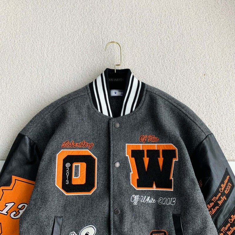 OFF-WHITE FW21 Alphabet pattern Baseball uniform