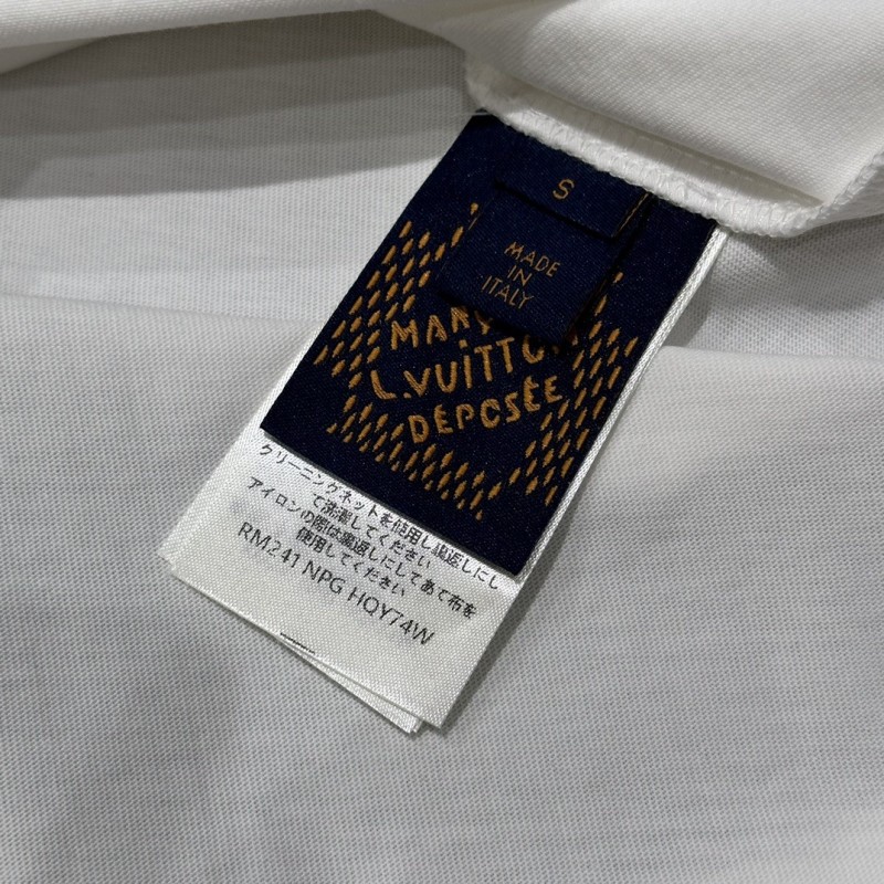 L0*is V*t0n 24ss pearl lettering embroidered round neck T-shirt