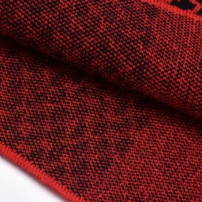 L0*is V*t0n 24fw black and red checkered jacquard crew neck sweater