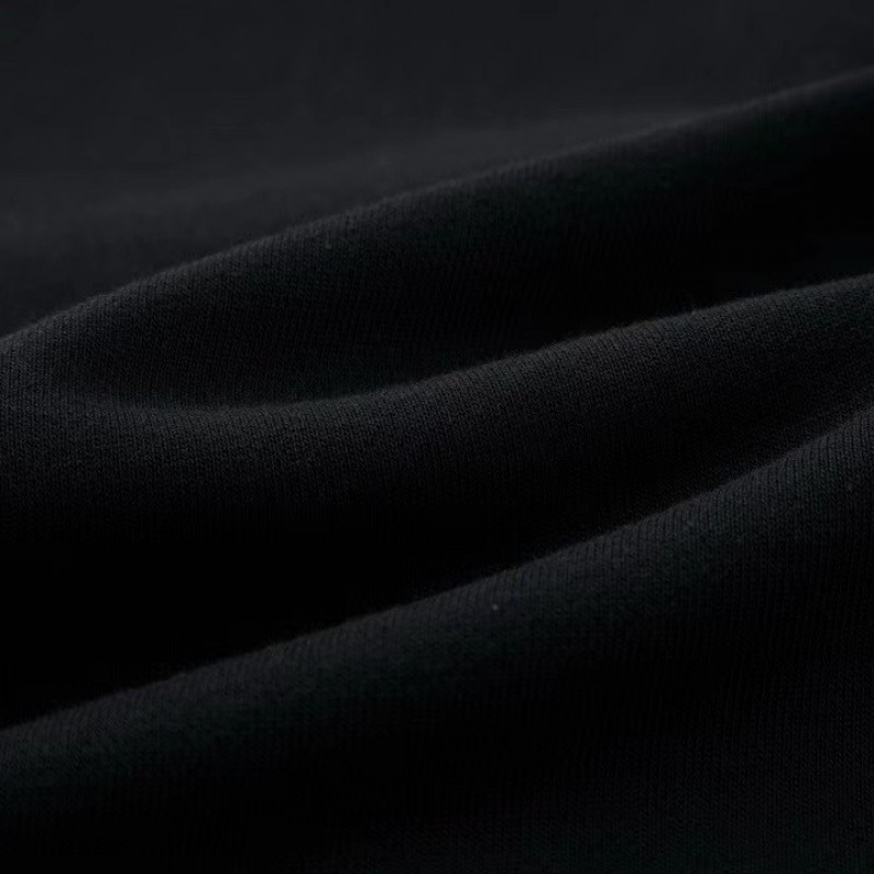 Pra*a leather label fleece hoodie