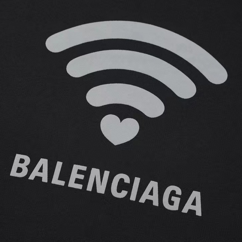 Ba*len*cia*ga heart print hooded sweatshirt