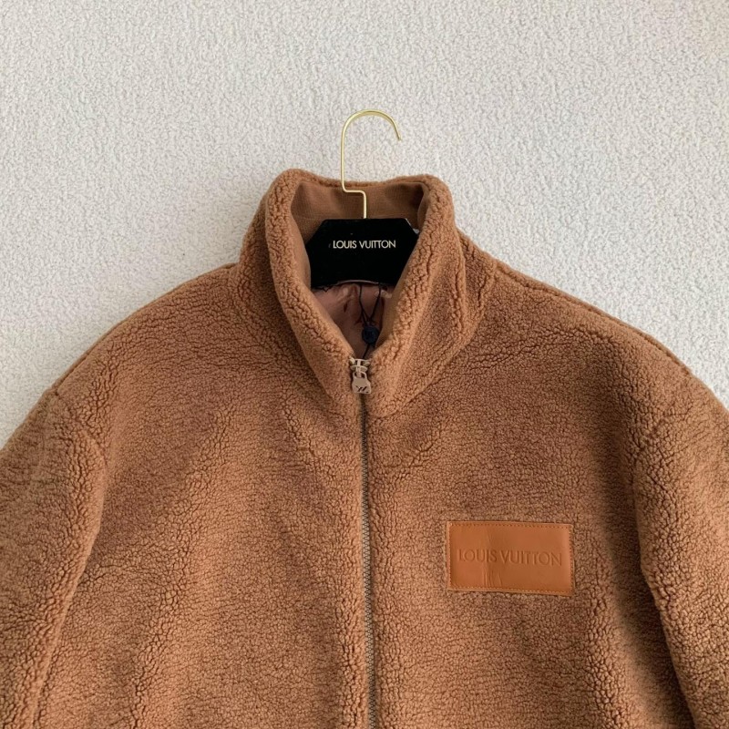 L0*is V*t0n Jacquard vertical collar zipper fleece jacket