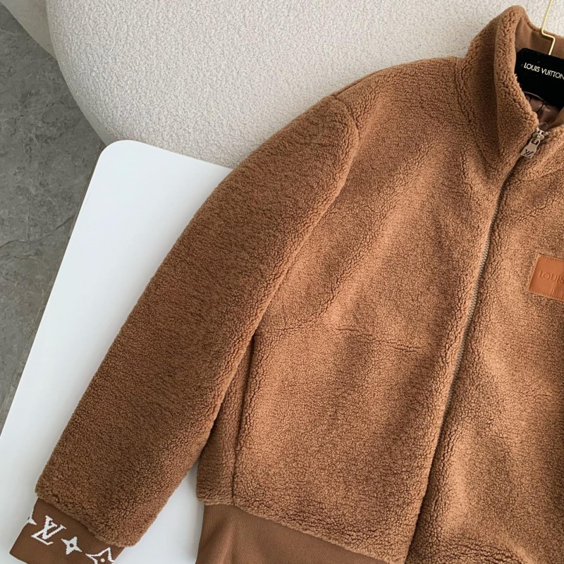 L0*is V*t0n Jacquard vertical collar zipper fleece jacket