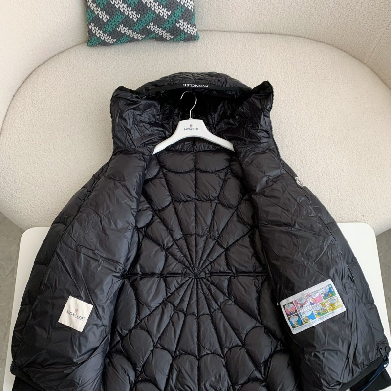 Moncler FW22 Spider-Man Zip Hooded Down Jacket