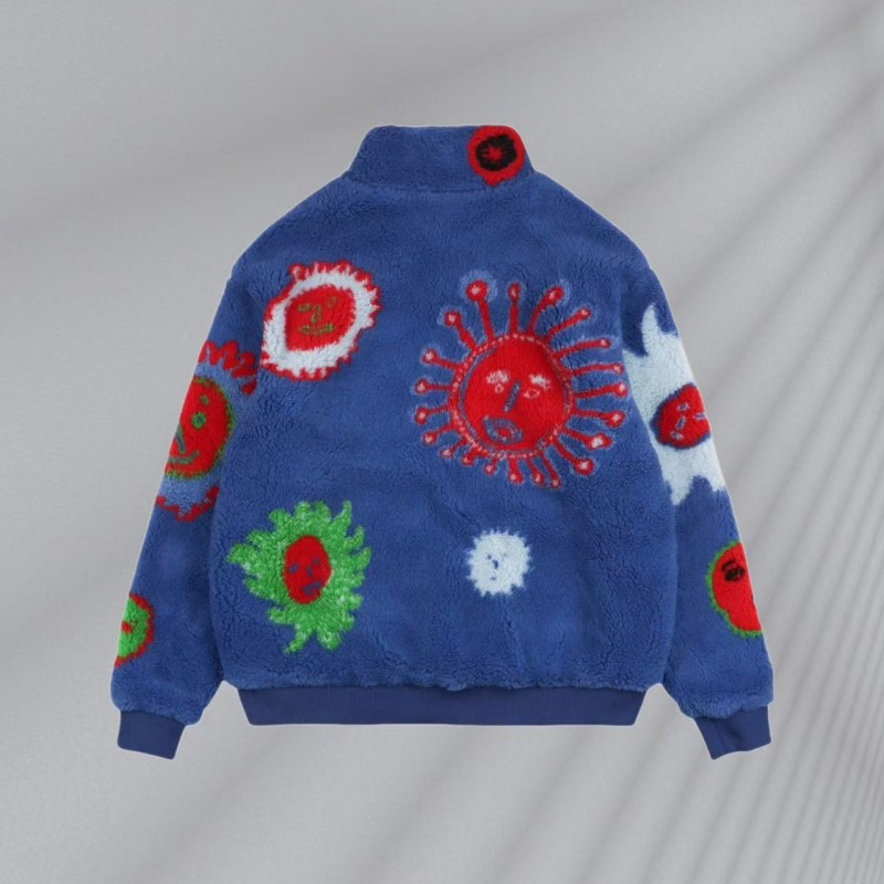 L0*is V*t0n 23fw sunflower old flower lamb jacket