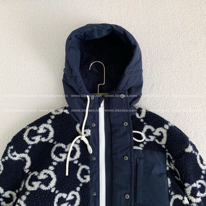 G*u*i Jacquard Lambswool Hooded Jacket
