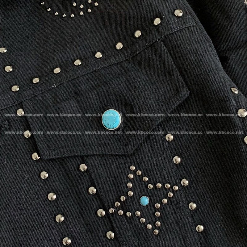 LV turquoise rivet denim jacket
