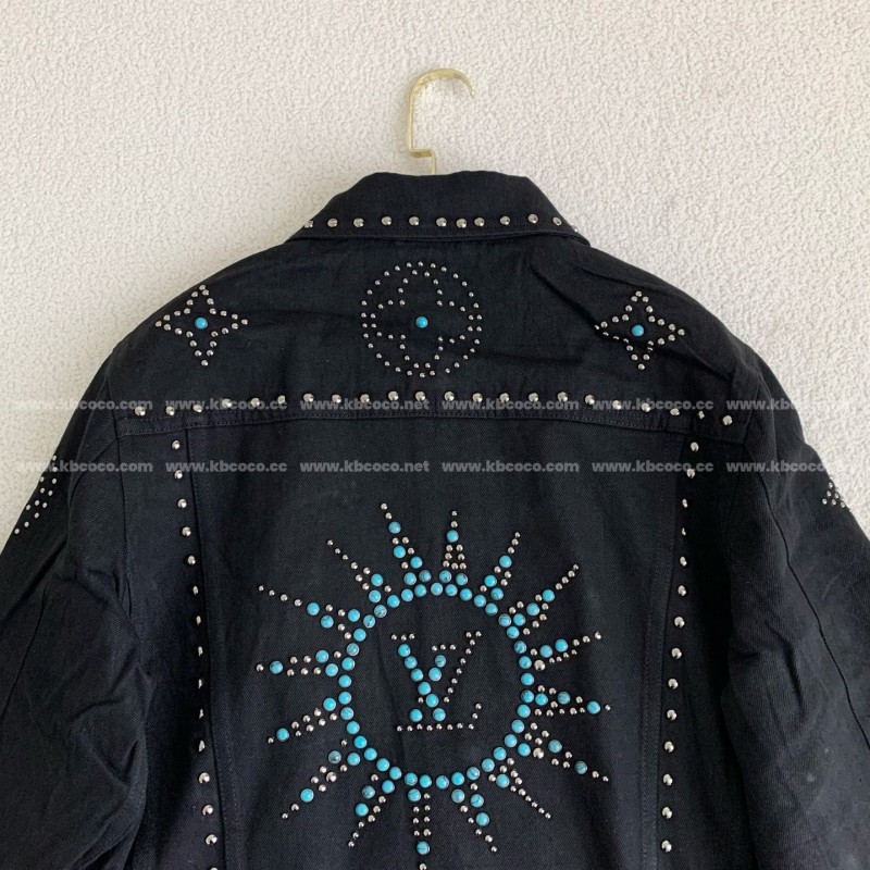 LV turquoise rivet denim jacket
