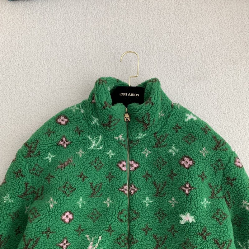 L0*is V*t0n Jacquard vertical collar zipper fleece jacket