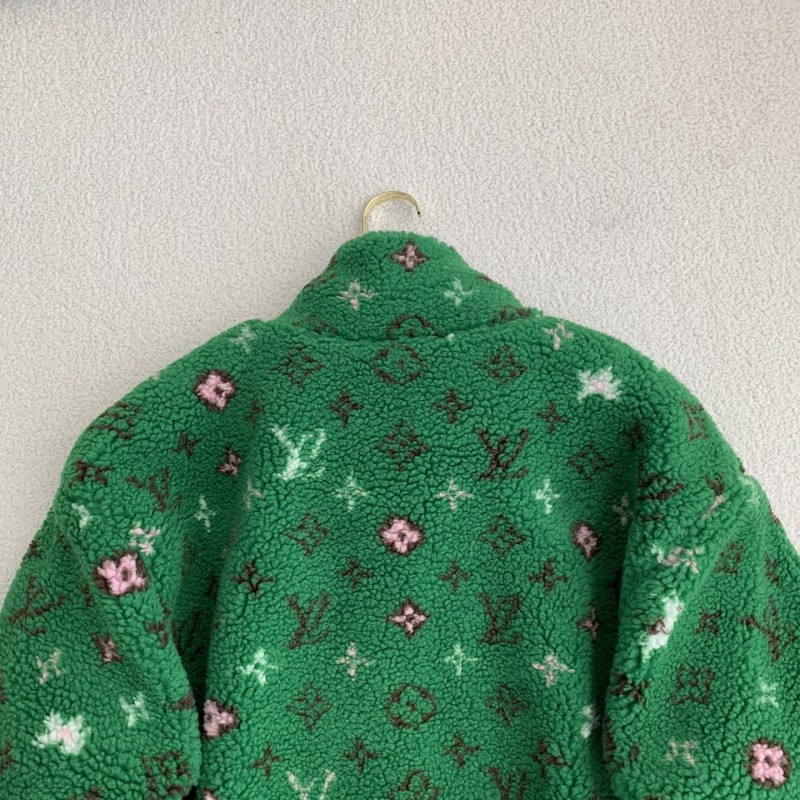 L0*is V*t0n Jacquard vertical collar zipper fleece jacket