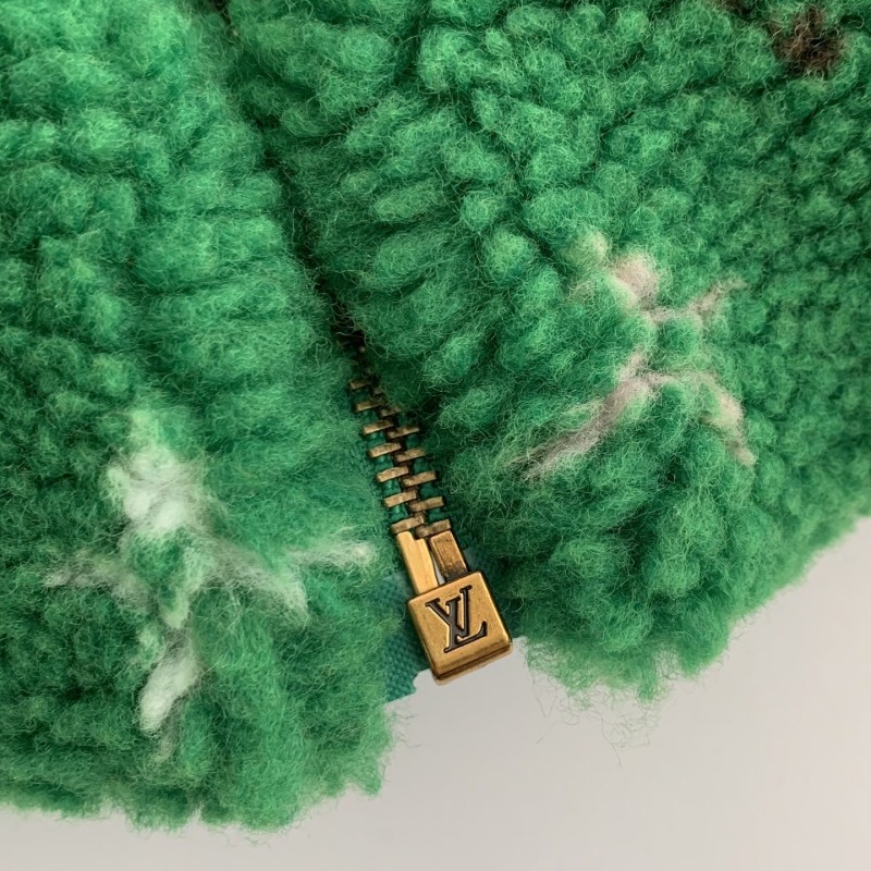 L0*is V*t0n Jacquard vertical collar zipper fleece jacket