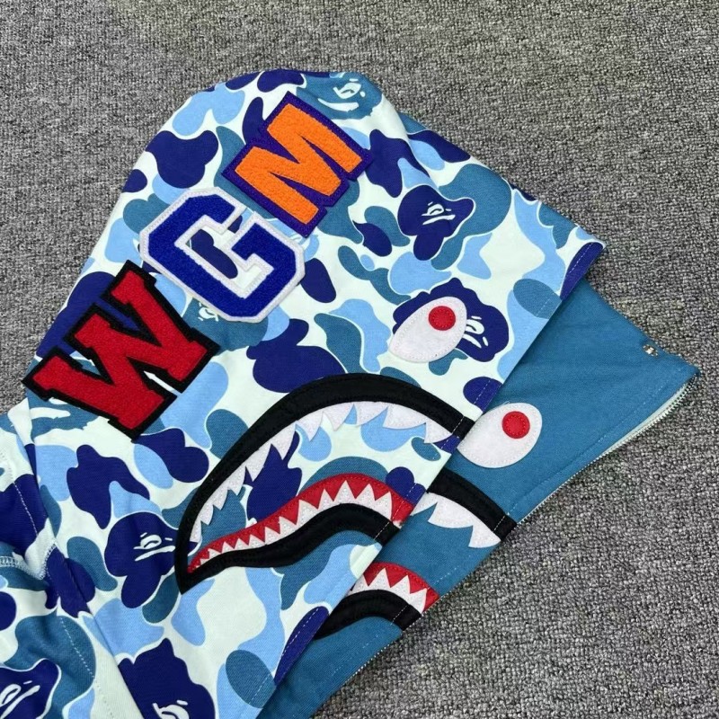 bape abc double cap big flower camouflage shark