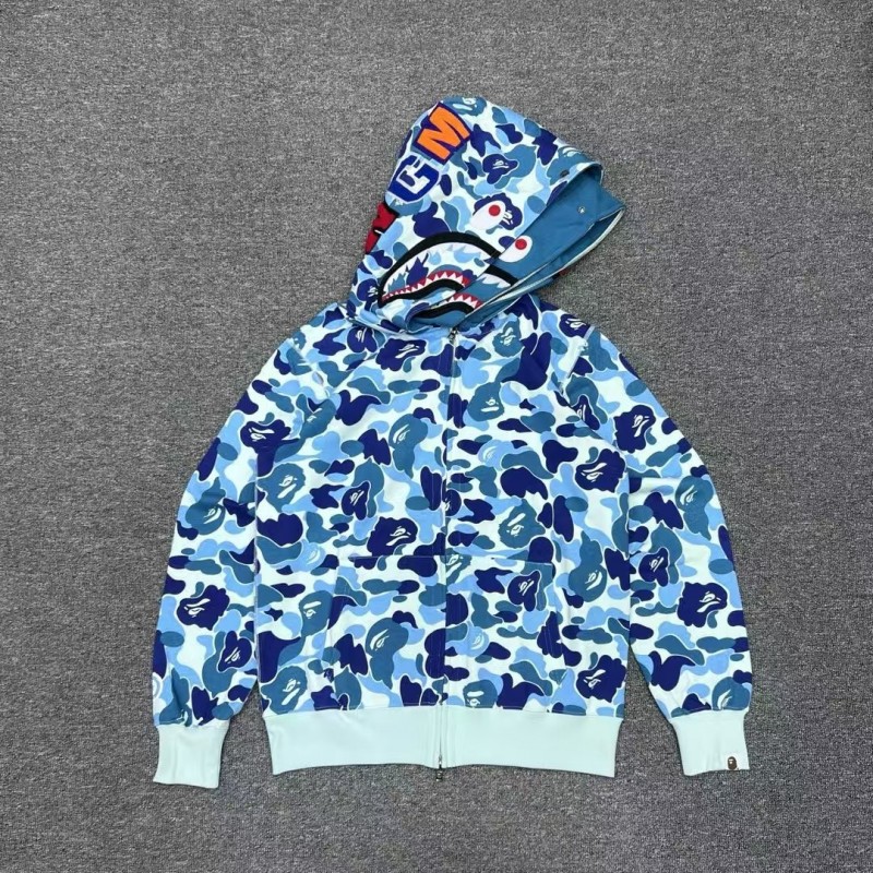 bape abc double cap big flower camouflage shark