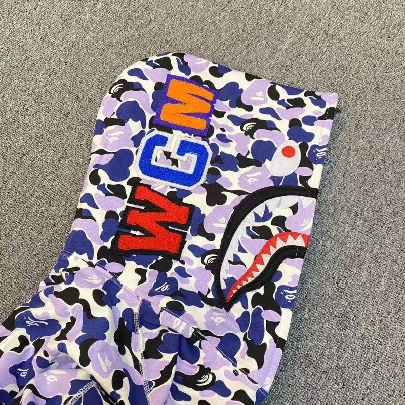 bape Shizuoka Limited Edition Violet Camouflage Shark Sweatshirt
