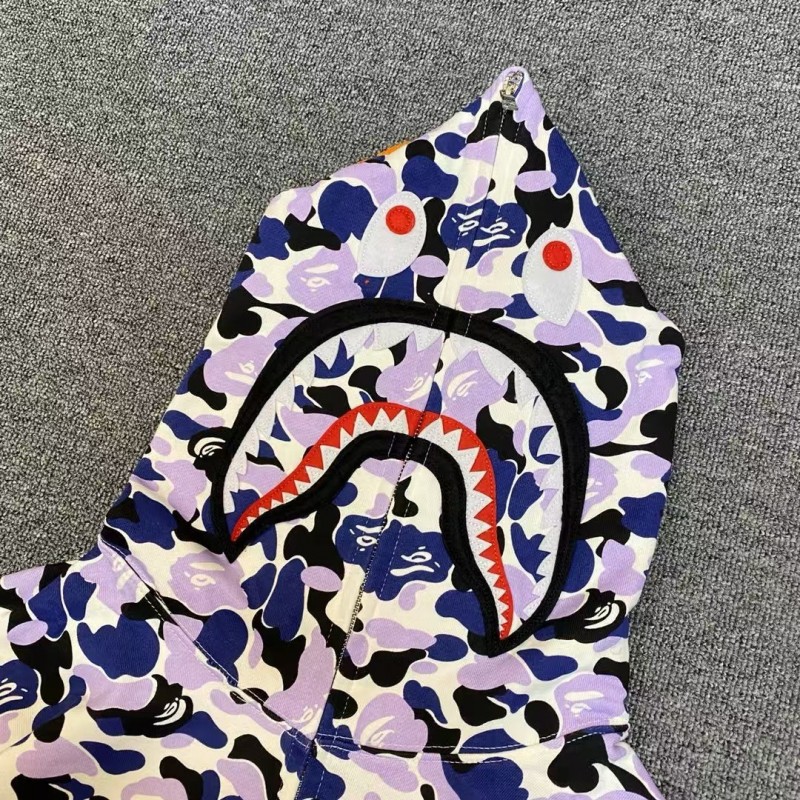 bape Shizuoka Limited Edition Violet Camouflage Shark Sweatshirt