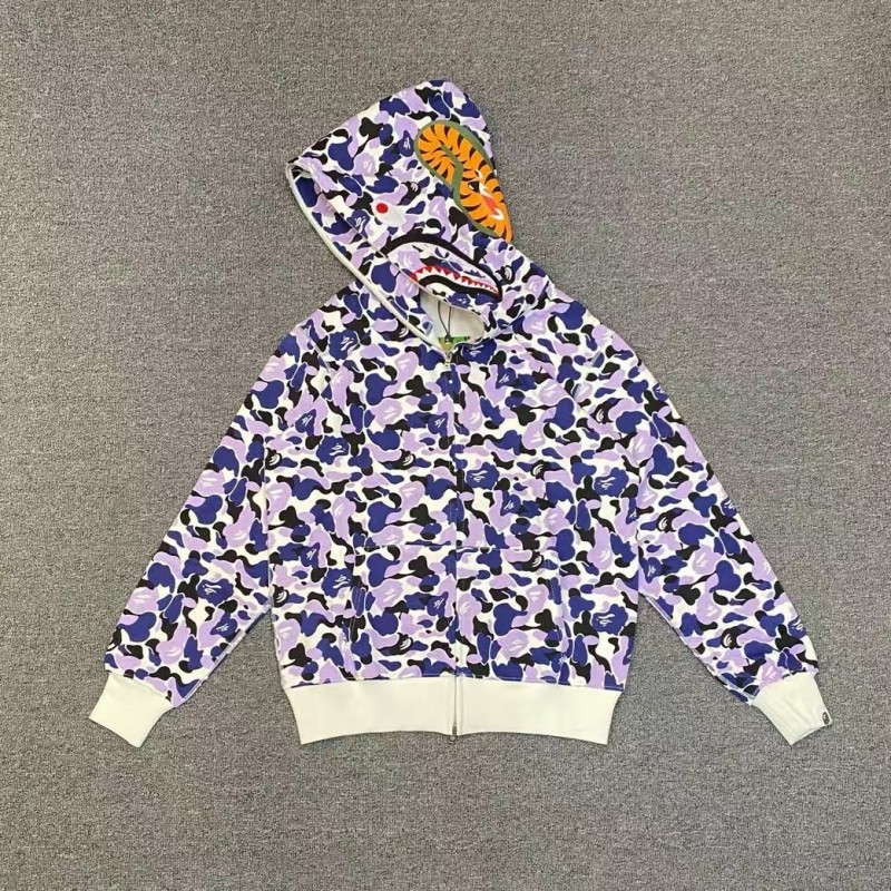 bape Shizuoka Limited Edition Violet Camouflage Shark Sweatshirt