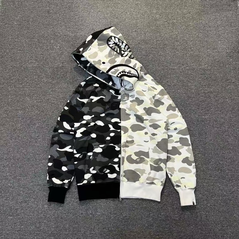 bape shark yin and yang luminous camouflage shark sweatshirt
