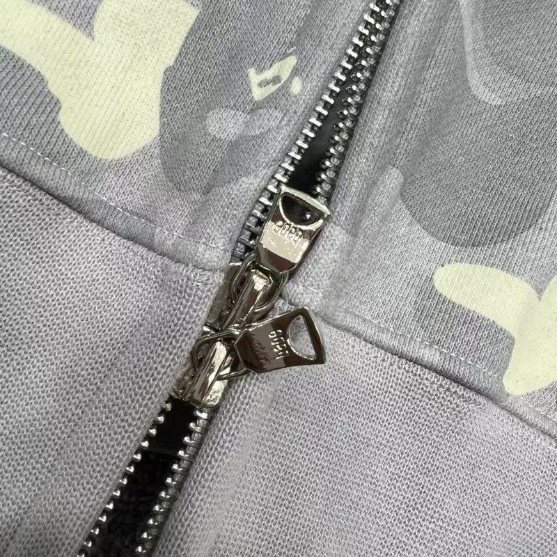 bape luminous camouflage laser shark hooded zip-up sweatshirt