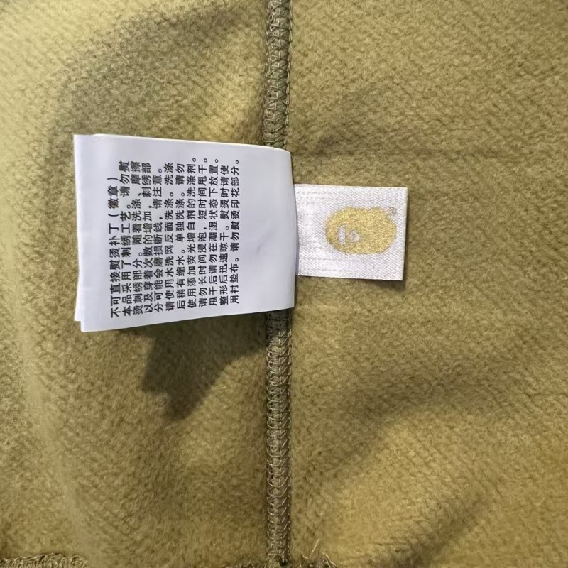 bape camouflage green classic shark zip-up sweatshirt