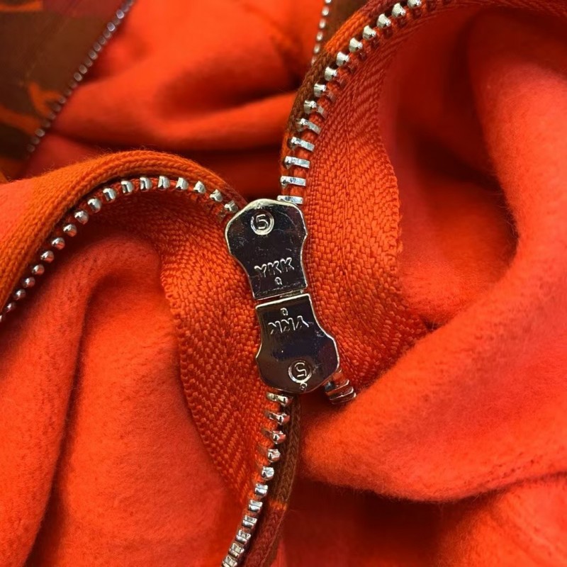 bape camouflage orange classic shark zipper sweatshirt