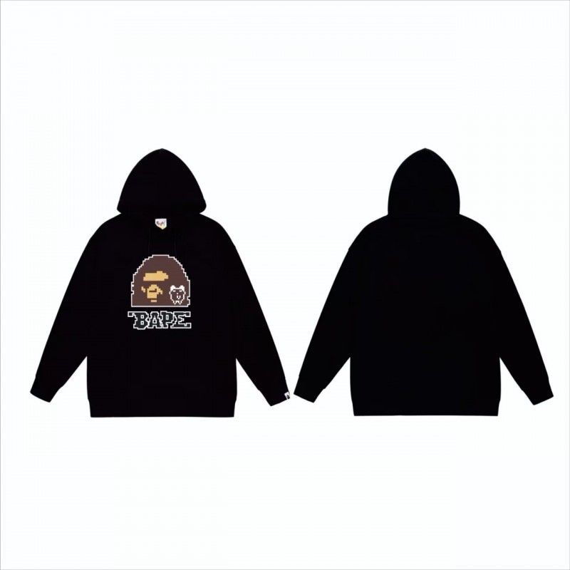 Bape×Tamagotchi joint model fw23 digital ape head print hoodie