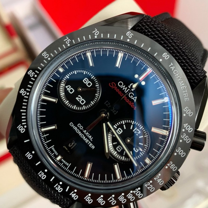 Om**a Speedmaster Series Dark Side of the Moon,50m waterproof watch, 44.25mm