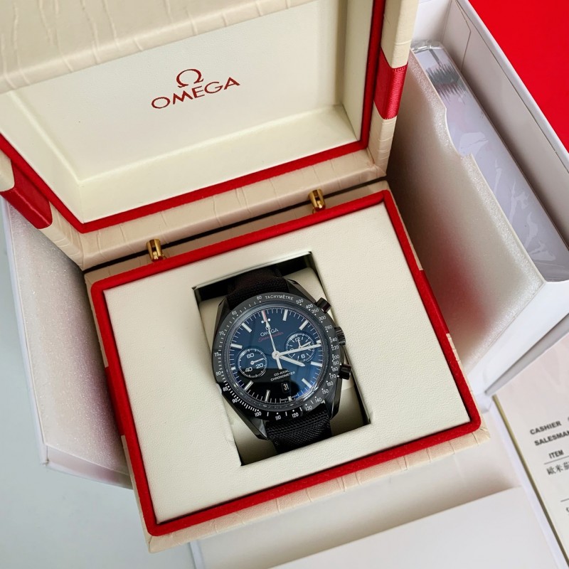 Om**a Speedmaster Series Dark Side of the Moon,50m waterproof watch, 44.25mm