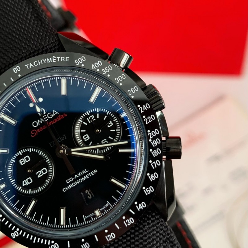Om**a Speedmaster Series Dark Side of the Moon,50m waterproof watch, 44.25mm