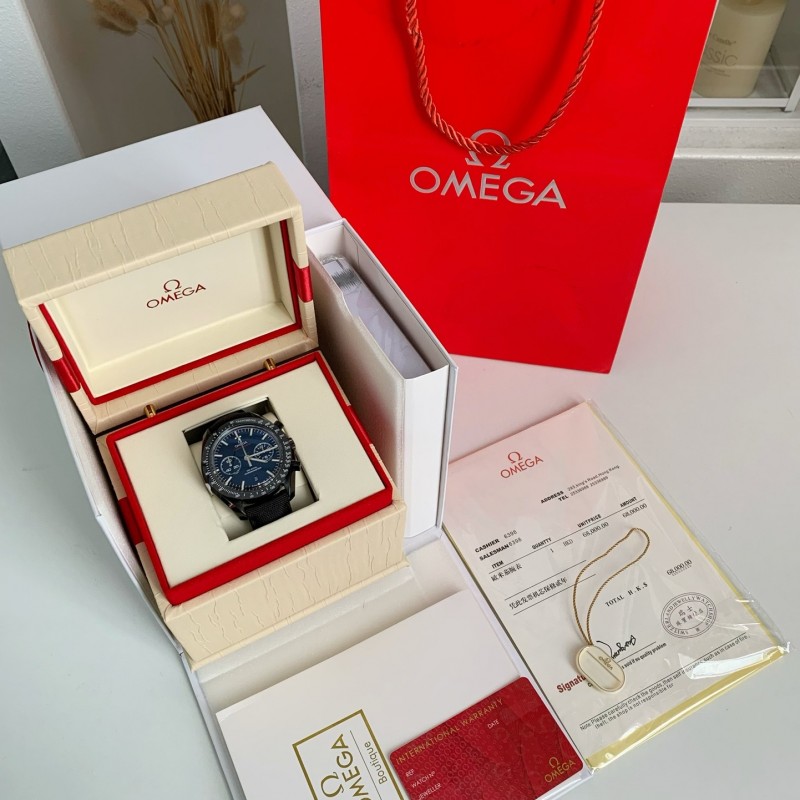 Om**a Speedmaster Series Dark Side of the Moon,50m waterproof watch, 44.25mm