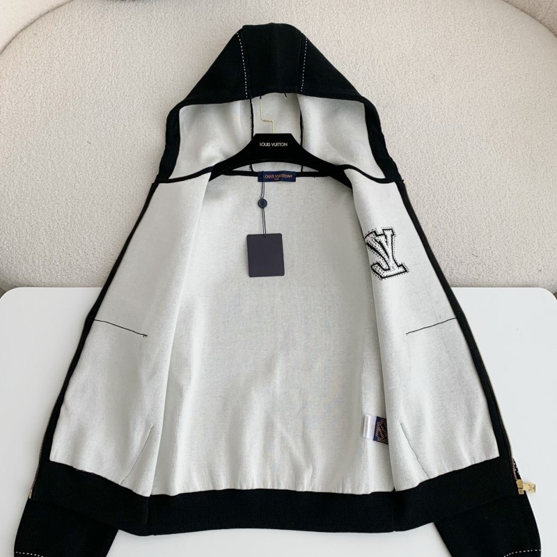 L0*is V*t0n SS24 Logo Inlaid flower zipper sweatshirt Jackets