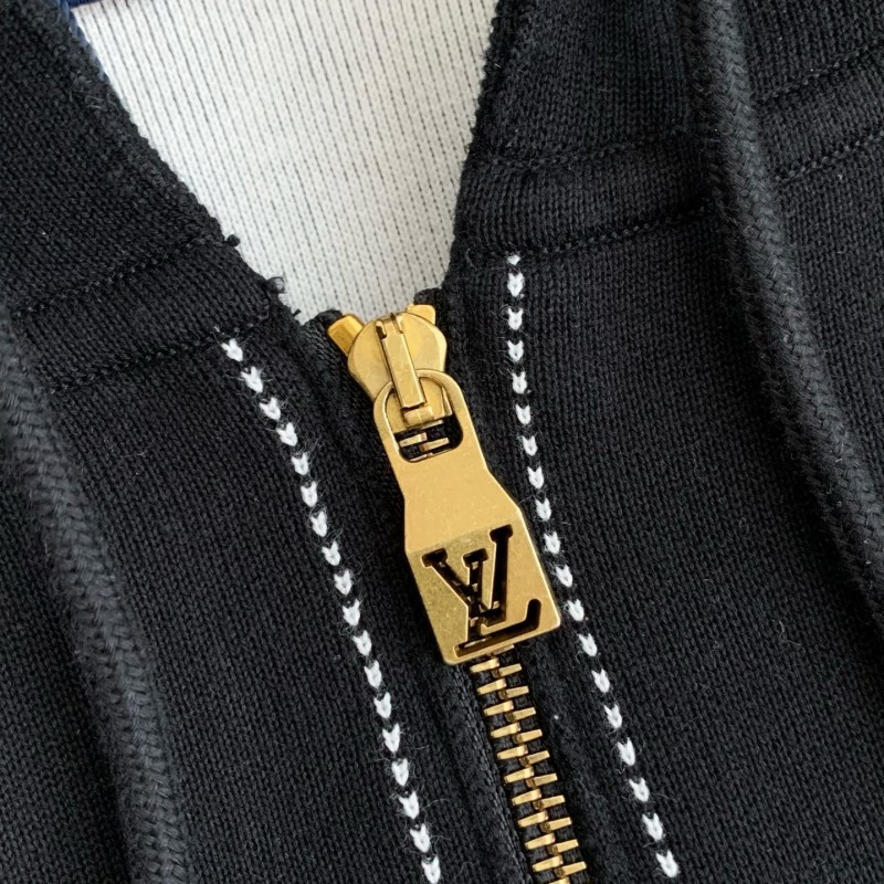 L0*is V*t0n SS24 Logo Inlaid flower zipper sweatshirt Jackets