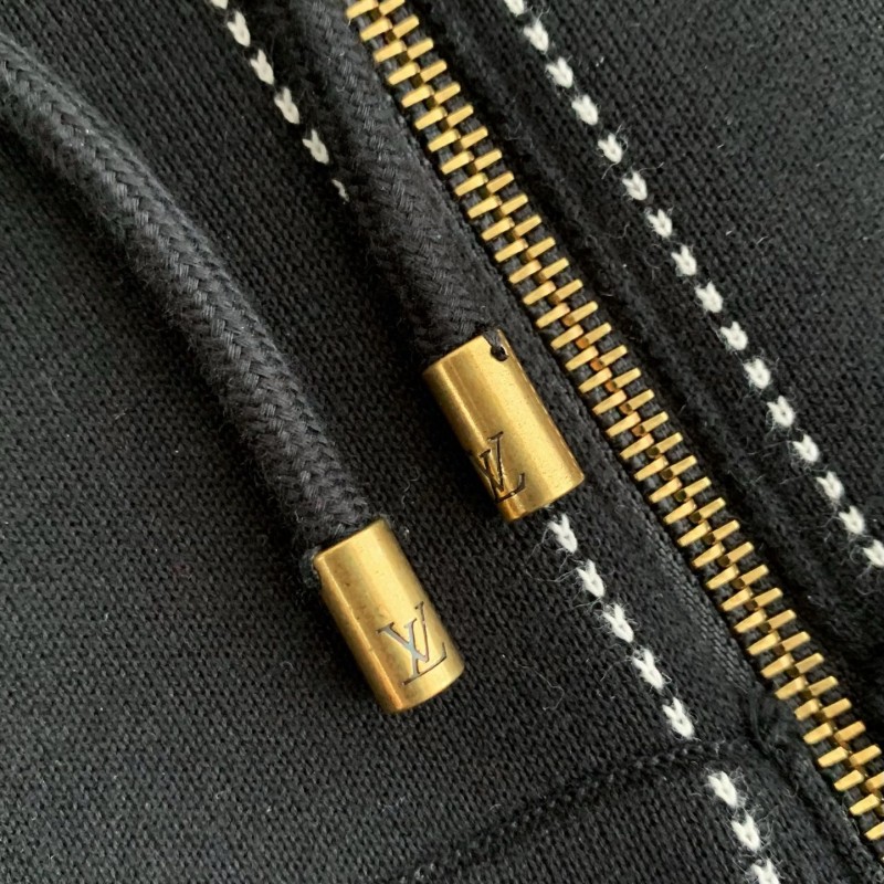 L0*is V*t0n SS24 Logo Inlaid flower zipper sweatshirt Jackets