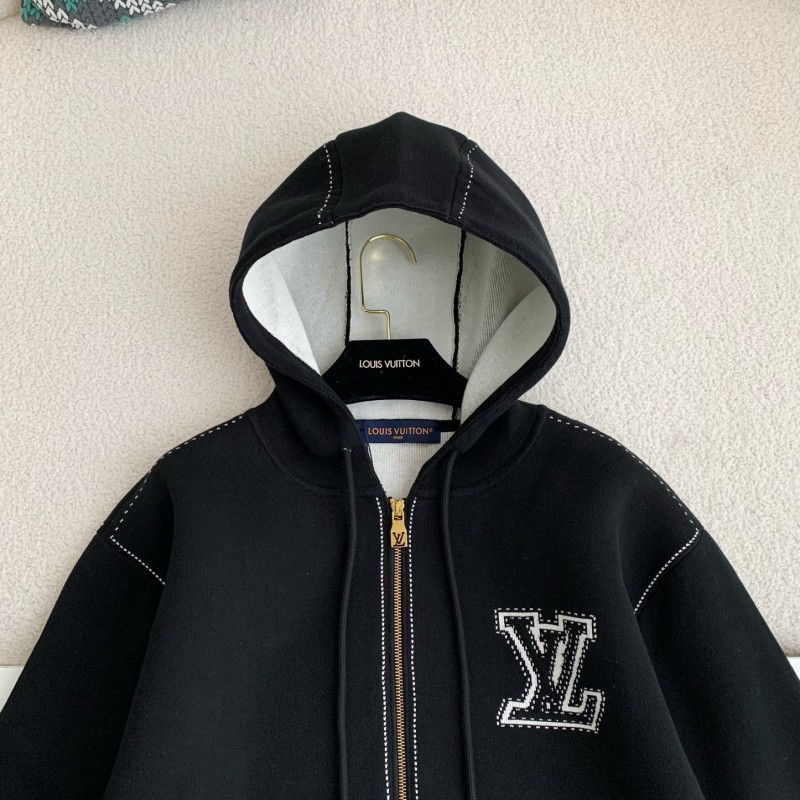 L0*is V*t0n SS24 Logo Inlaid flower zipper sweatshirt Jackets