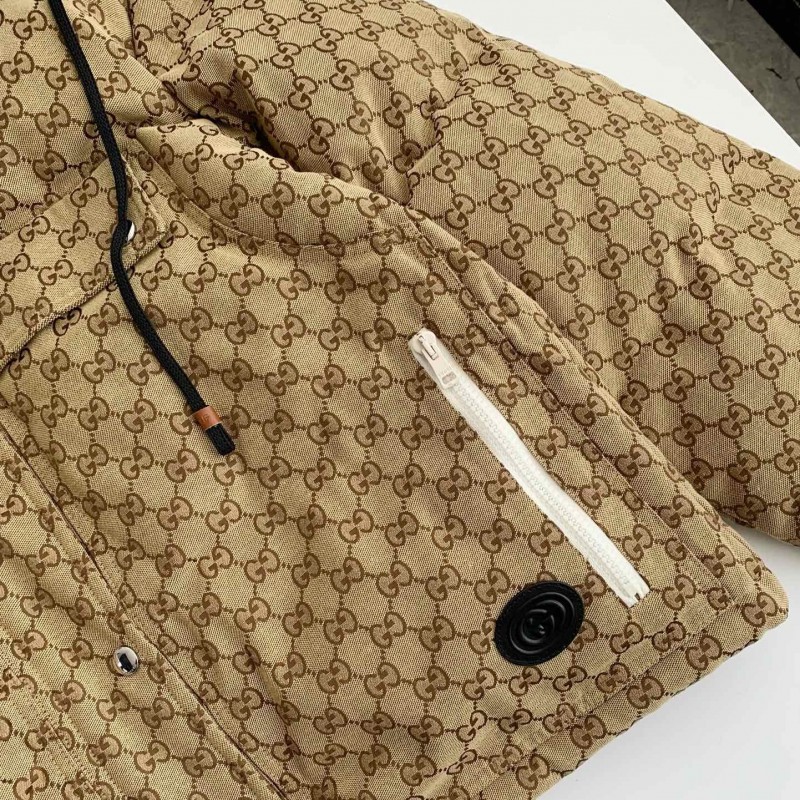 G*u*i Casual FW22 Full Print Drawstring Down Jacket