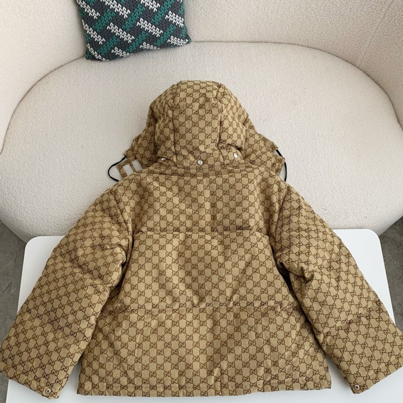 G*u*i Casual FW22 Full Print Drawstring Down Jacket