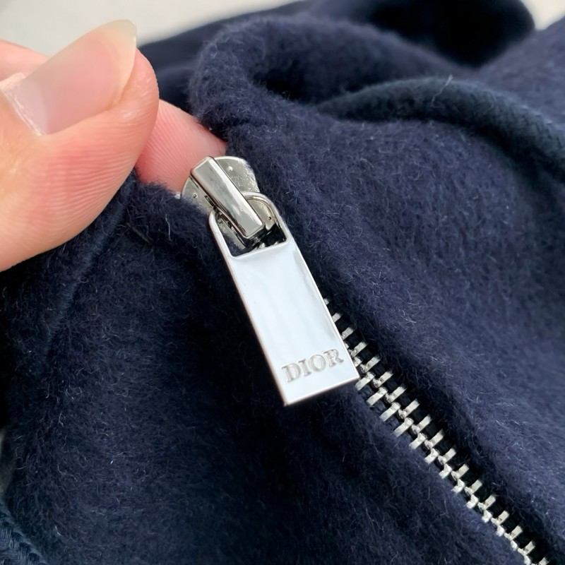 D*0r Hat zipper jacket，    Material: 99% Wool   1% Mulberry Silk