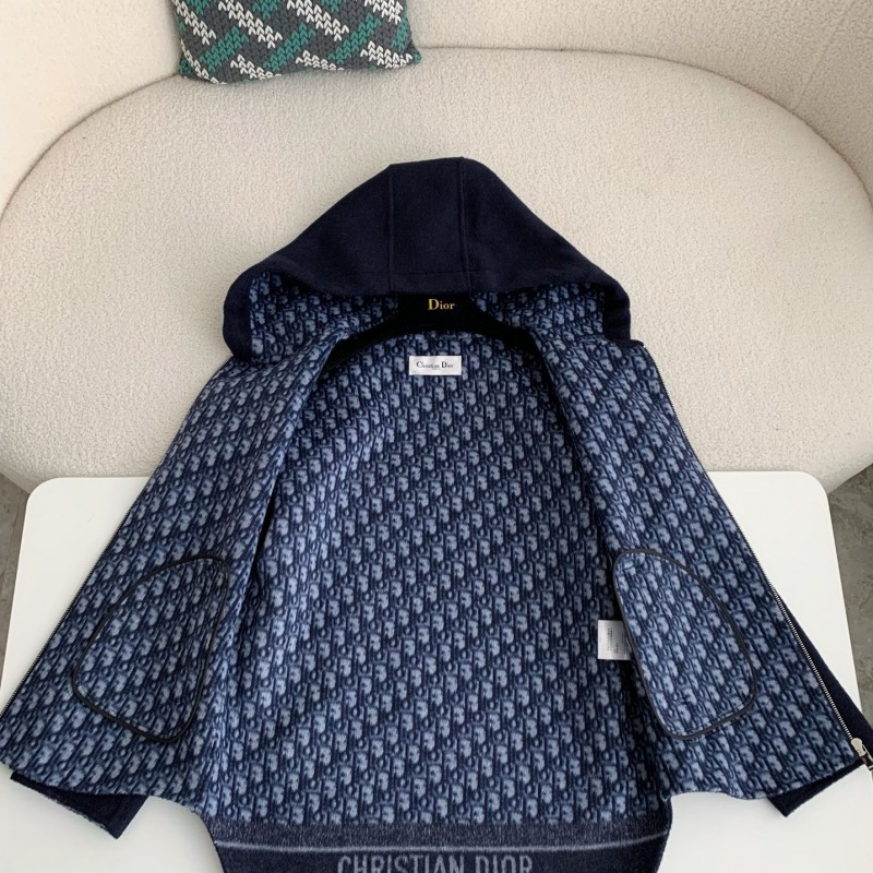 D*0r Hat zipper jacket，    Material: 99% Wool   1% Mulberry Silk